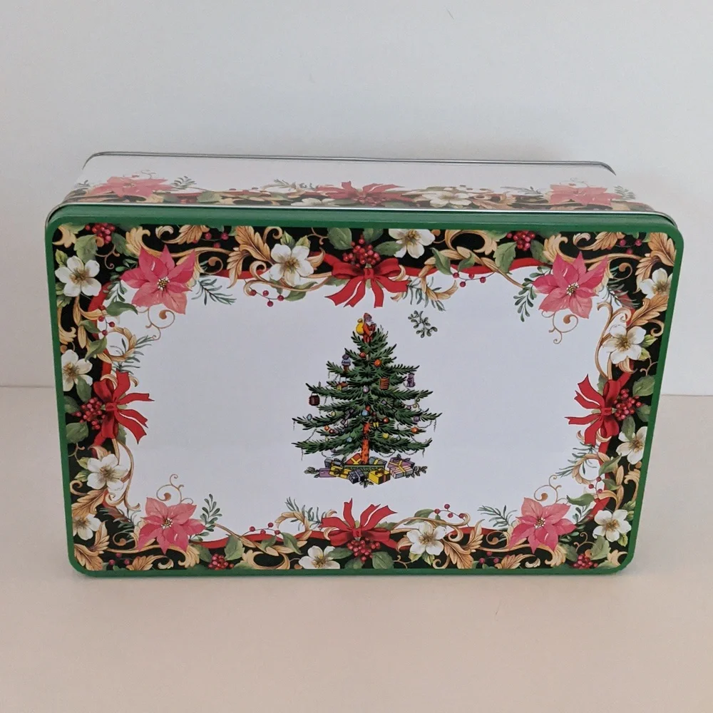 Spode Mugs Christmas Tree Collectible Tin No Coasters New Macy's